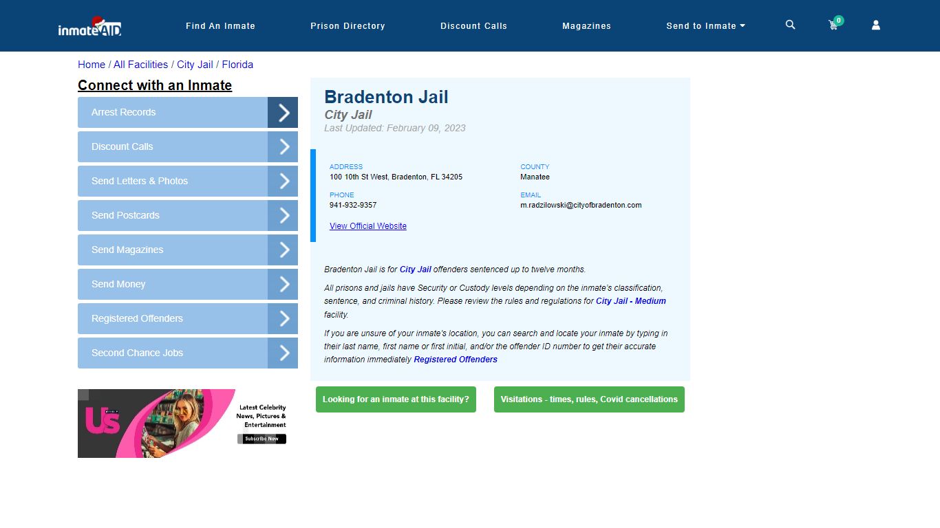 Bradenton Jail | Inmate Locator