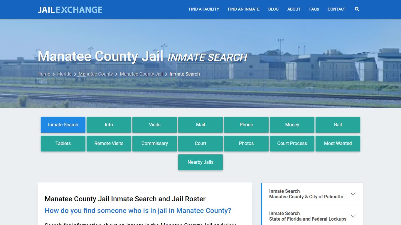 Manatee County Jail Inmate Search - Jail Exchange