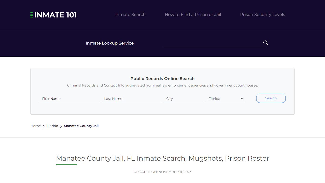 Manatee County Jail, FL Inmate Search, Mugshots, Prison Roster